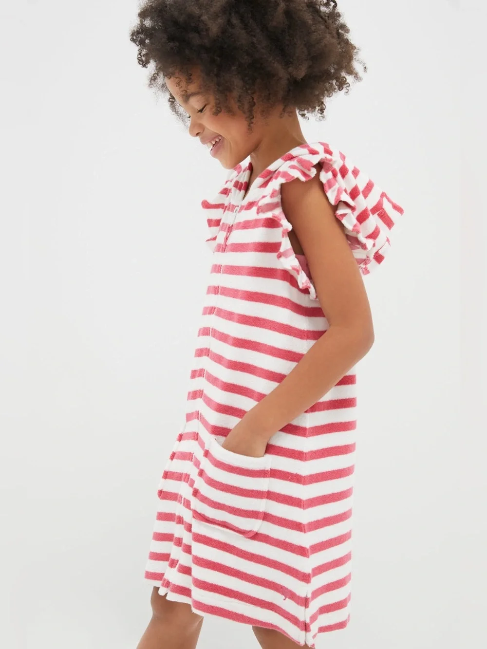 PINK CHICKEN Rapture Rose Stripe Terry Coverup Sz XL